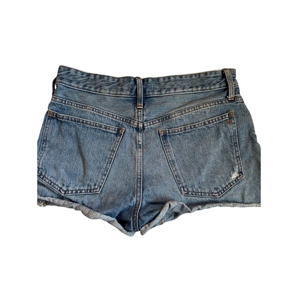 Madewell Relaxed Denim Jean Shorts Women's Size 27 Light Blue Distressed - Picture 4 of 4
